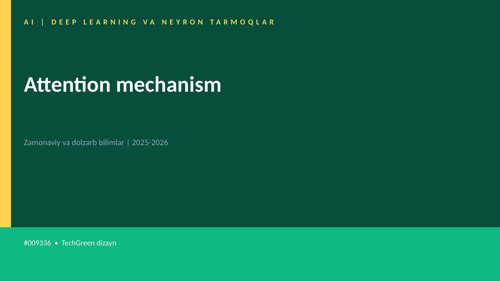 AI | DEEP LEARNING VA NEYRON TARMOQLAR 1