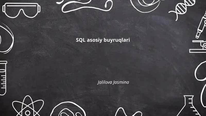 SQL asosiy buyruqlari 1