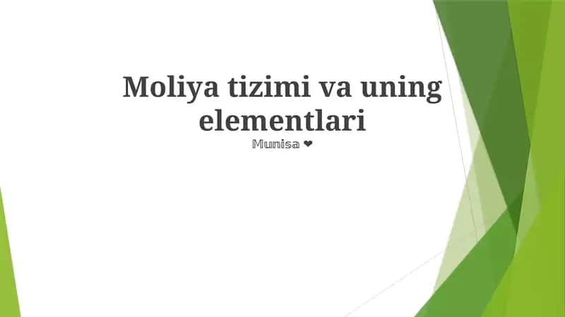 Moliya Muassasalari 1