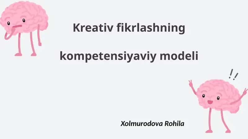 Kreativ fikrlashning kompetensiyaviy modeli 1