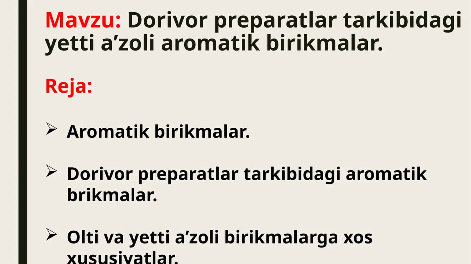 Aromatik birikmalar 1