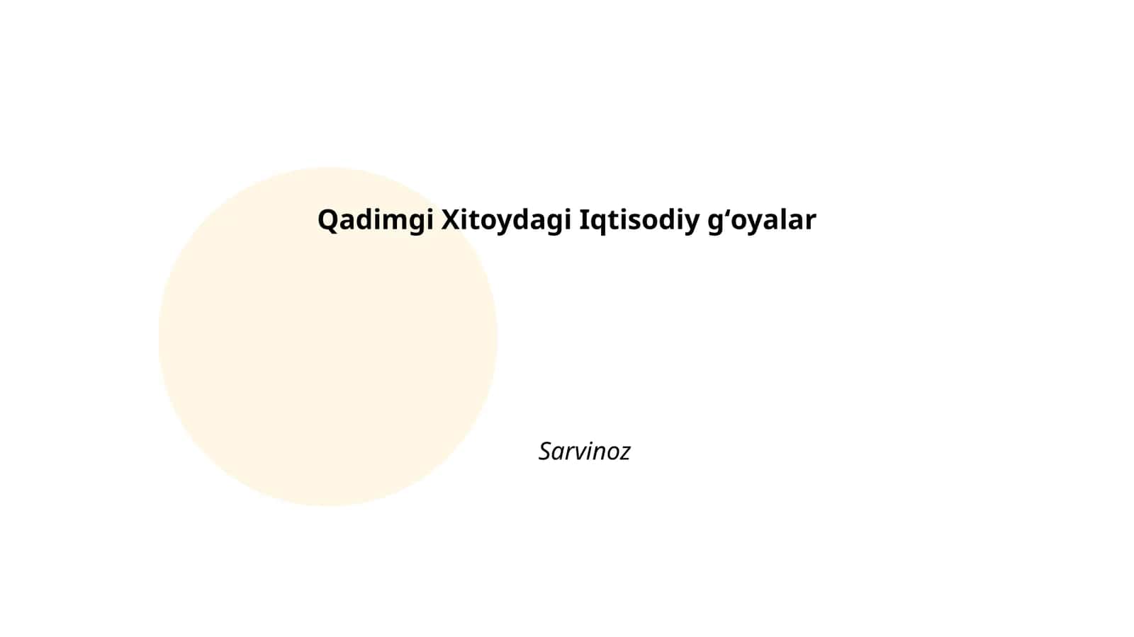 Qadimgi Xitoydagi Iqtisodiy gʻoyalar 1