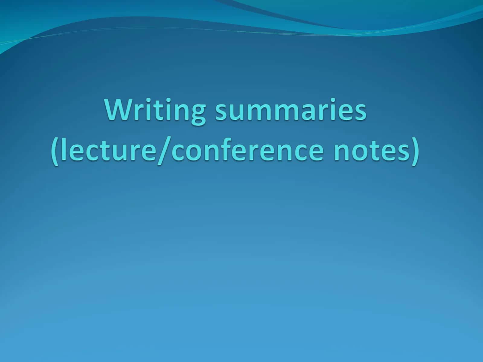 Reading for general understanding 1