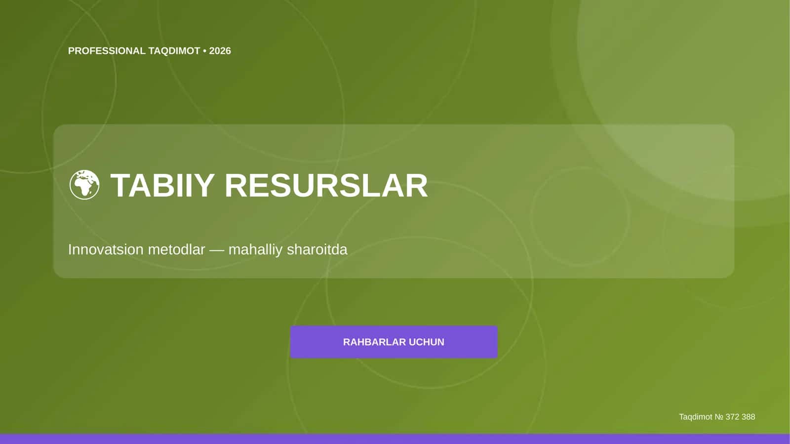 TABIIY RESURSLAR 1