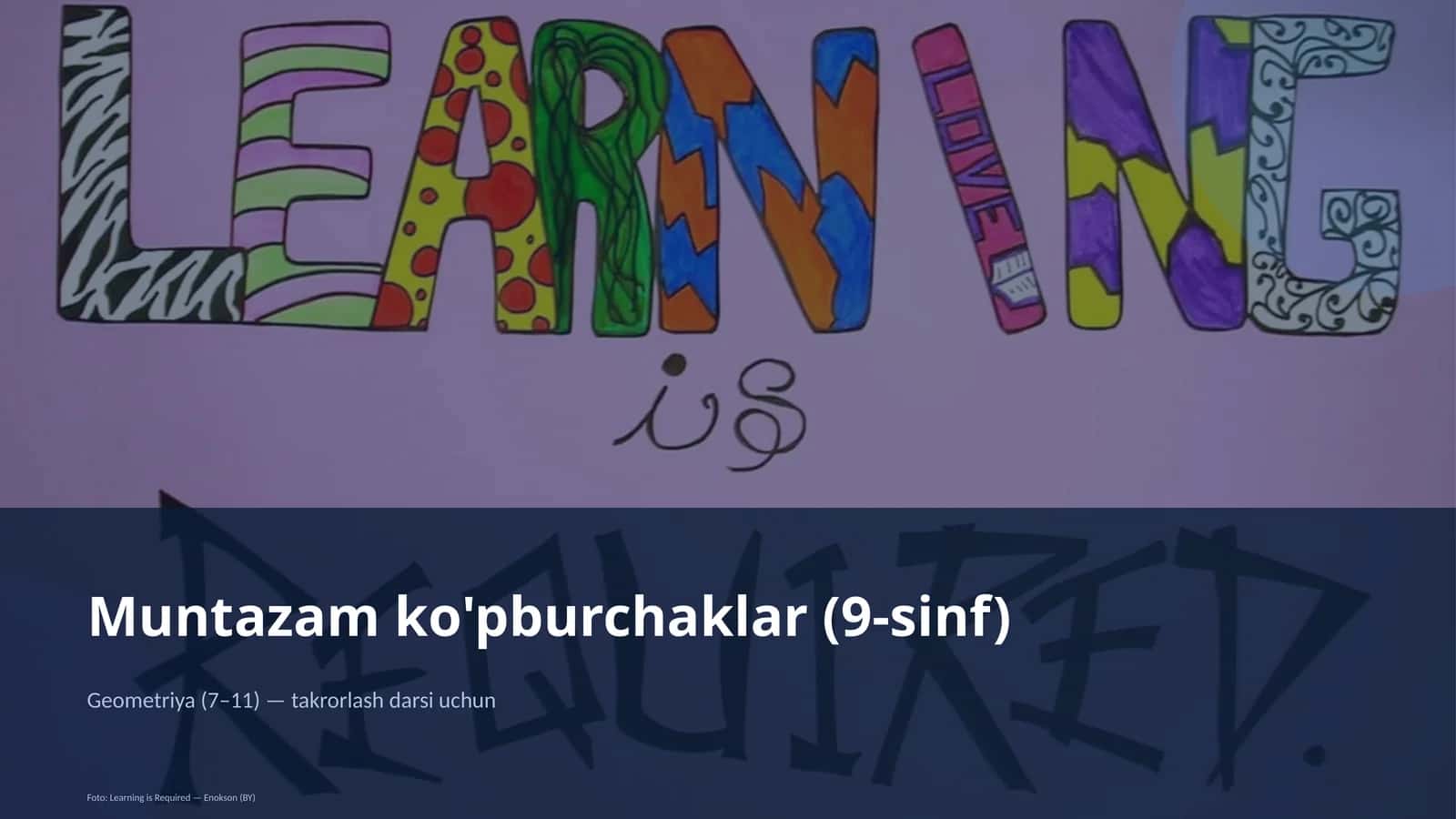 Muntazam ko'pburchaklar (9-sinf) 1