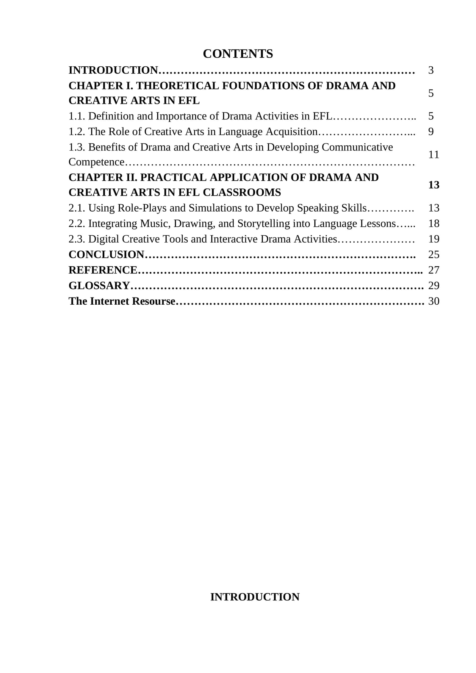 The Use of Drama and Creative Arts Activities in Teaching English as a Foreign Language 1
