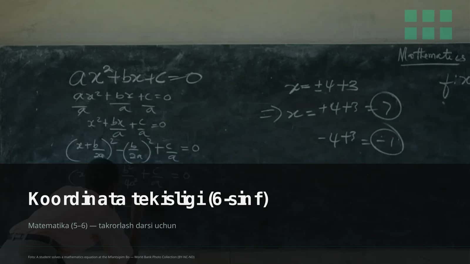 Koordinata tekisligi (6-sinf) 1