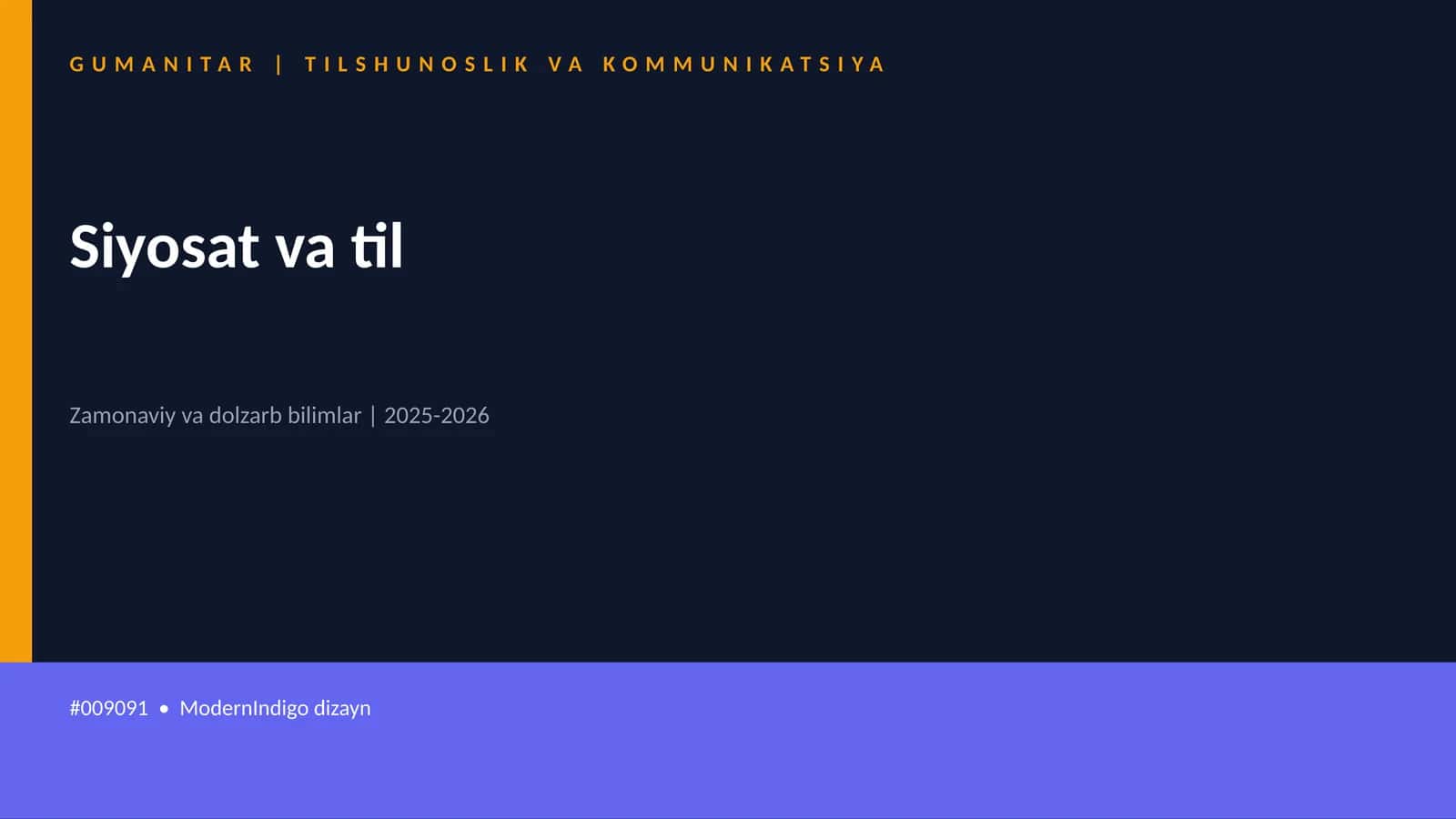 Siyosat va til 1