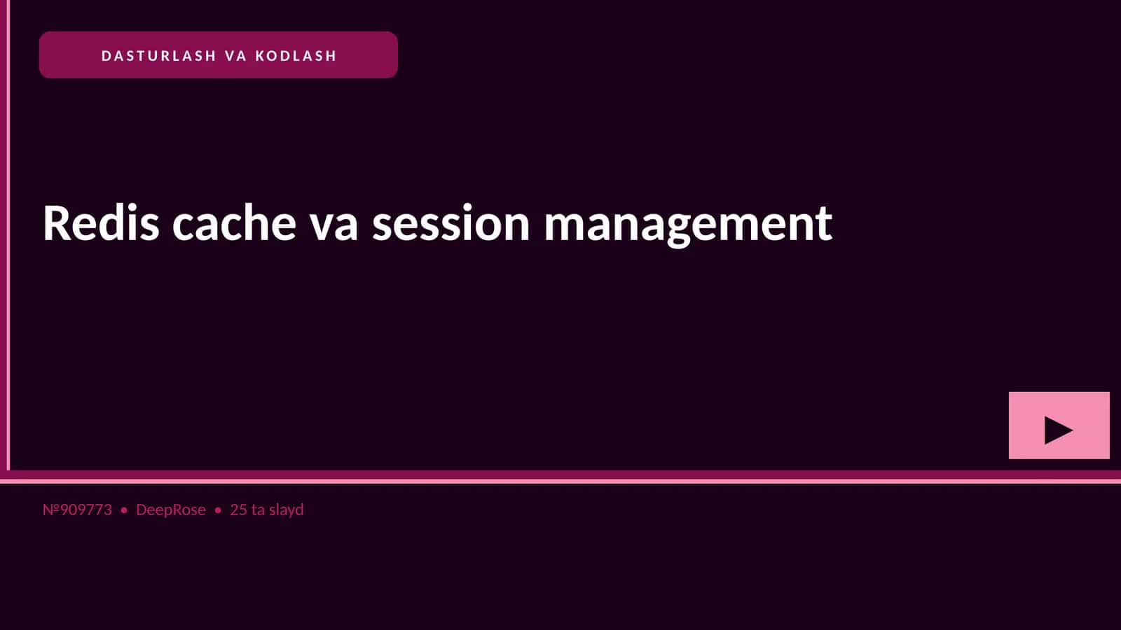 Redis cache va session management 1