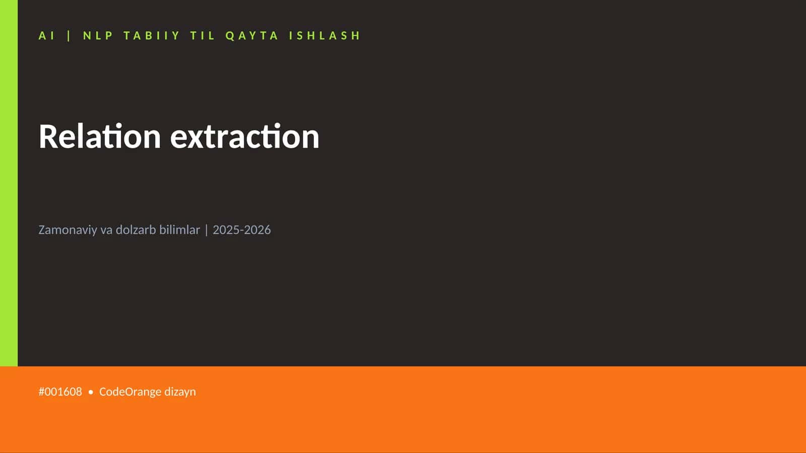 Relation extraction 1