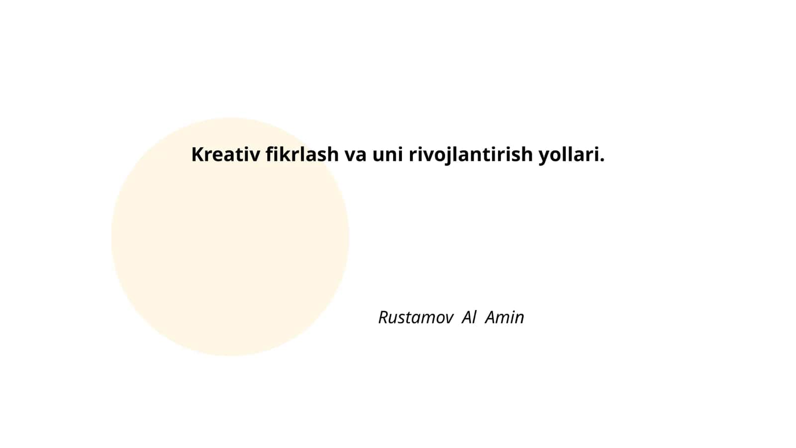 Kreativ fikrlash va uni rivojlantirish yollari 1
