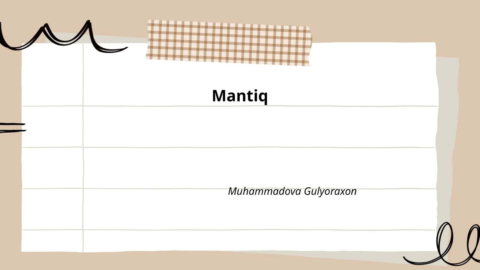 Mantiq 1