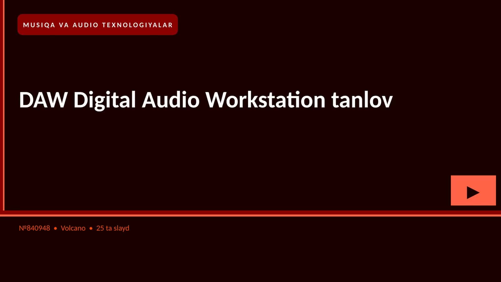 DAW Digital Audio Workstation tanlov 1