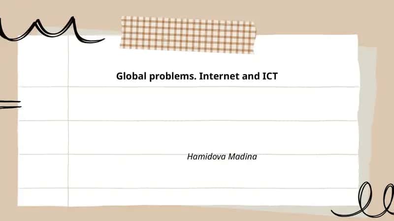 Global problems. Internet and ICT 1