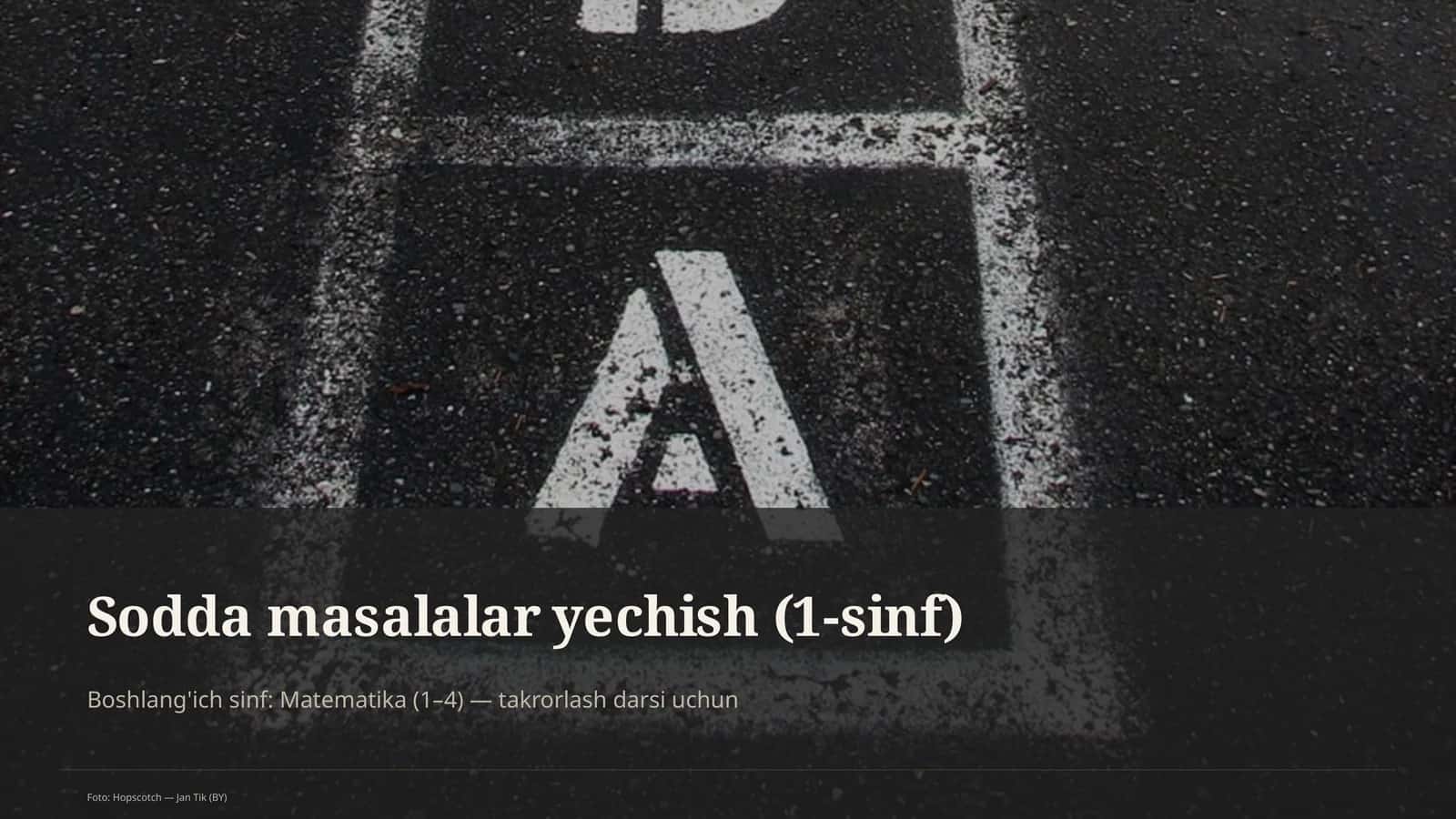 Sodda masalalar yechish (1-sinf) 1