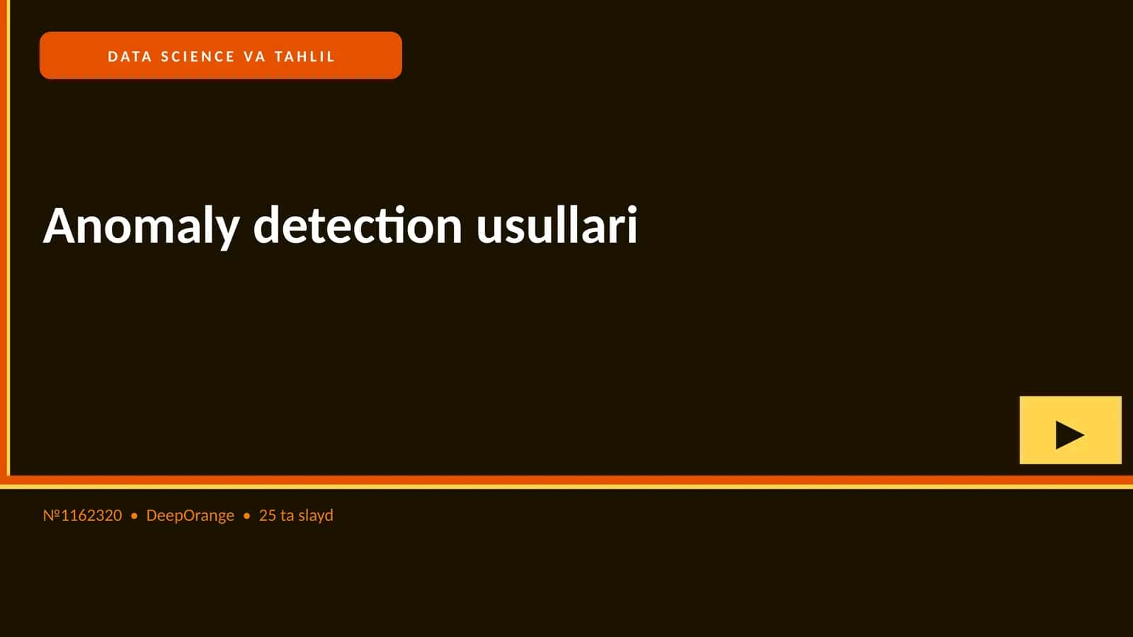 Anomaly detection usullari 1