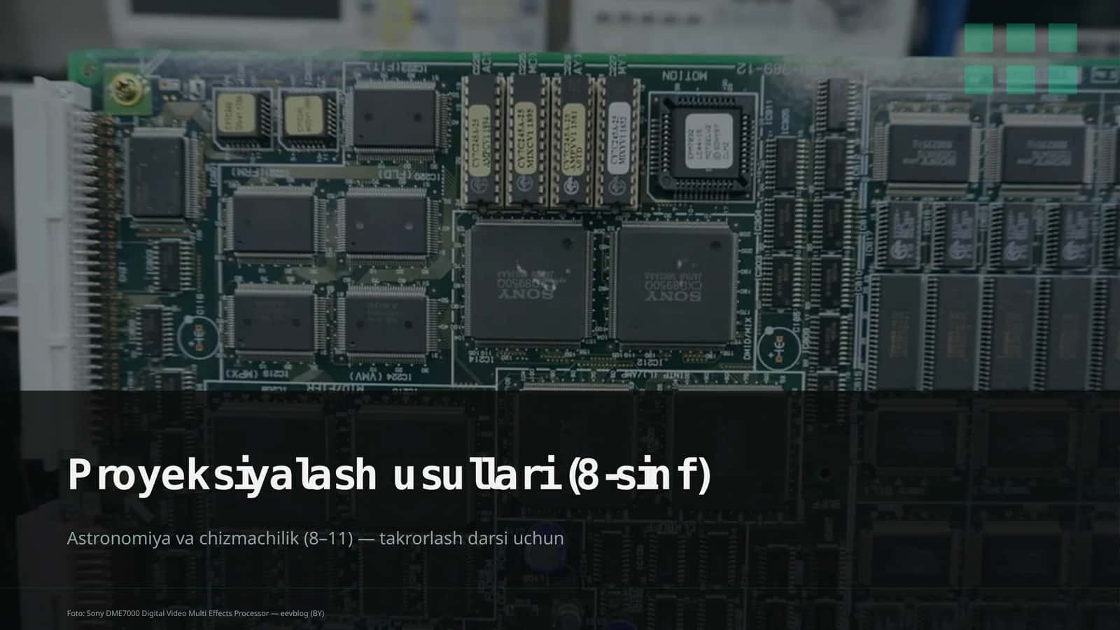 Proyeksiyalash usullari (8-sinf) 1