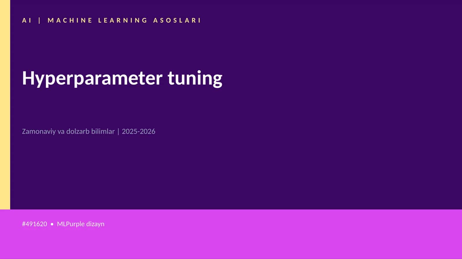 Hyperparameter tuning 1