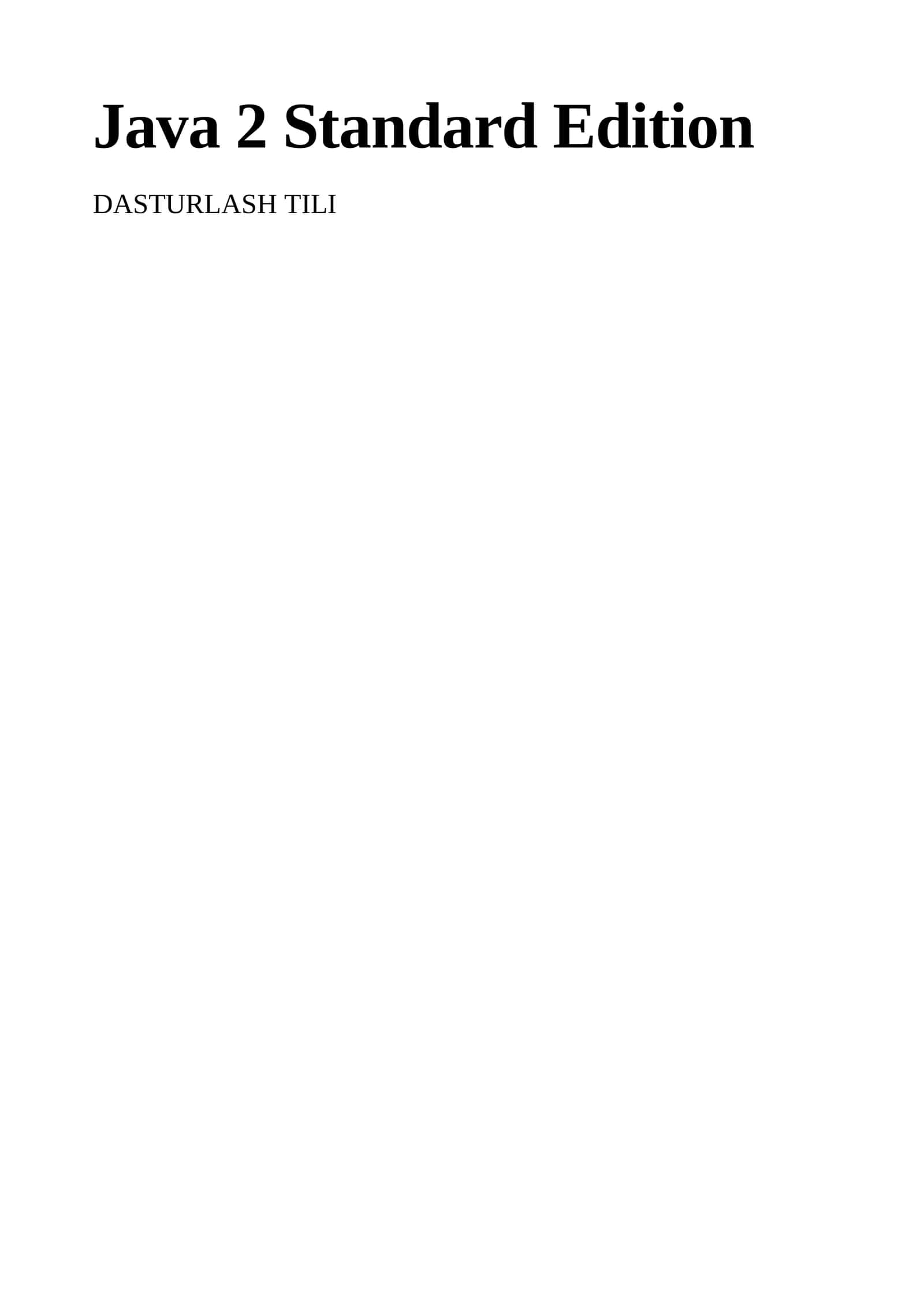JAVA DASTURLASH MUHITI 1