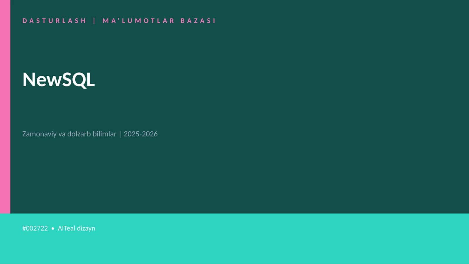 NewSQL 1