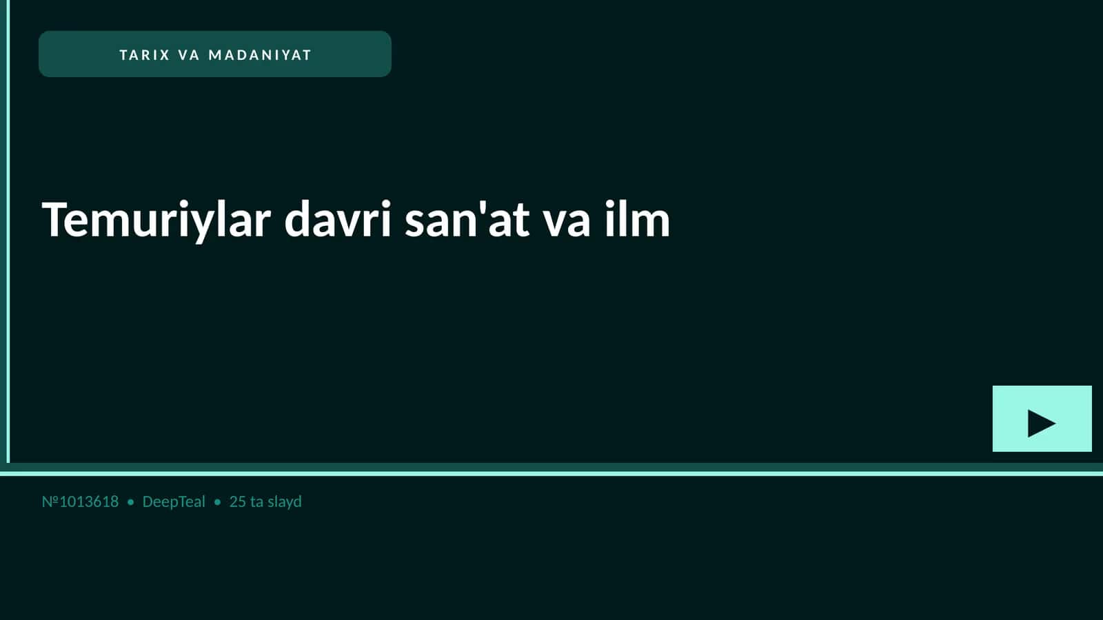 Temuriylar davri san'at va ilm 1