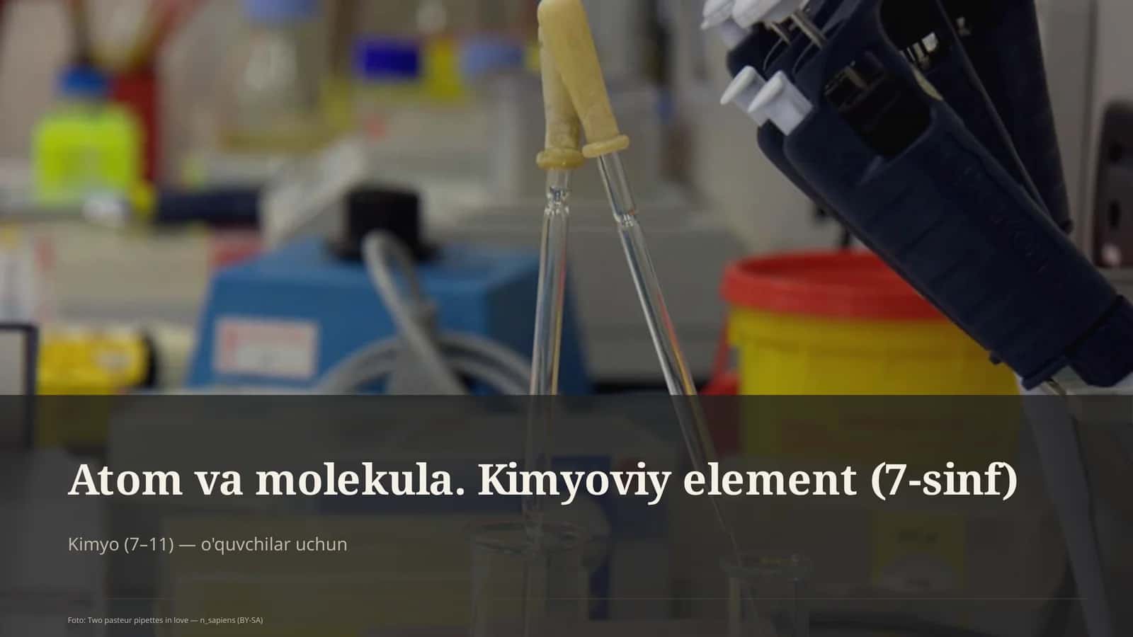 Atom va molekula. Kimyoviy element (7-sinf) 1