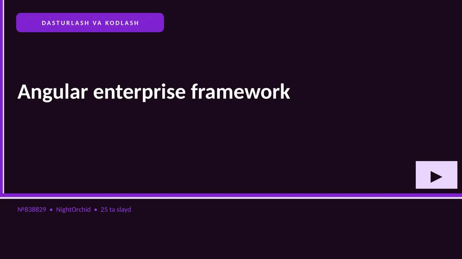 Angular enterprise framework 1