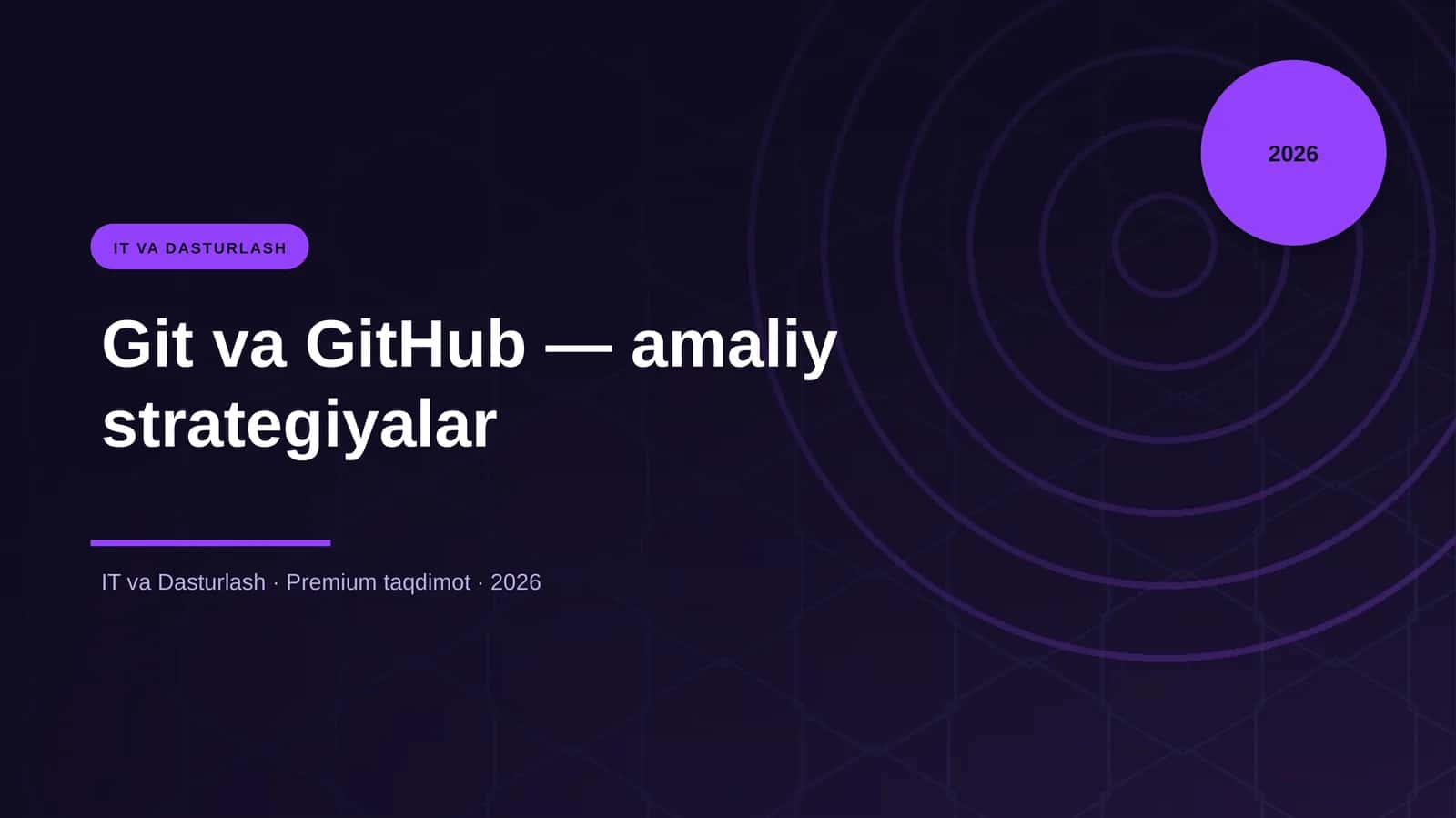 Git va GitHub — amaliy strategiyalar 1
