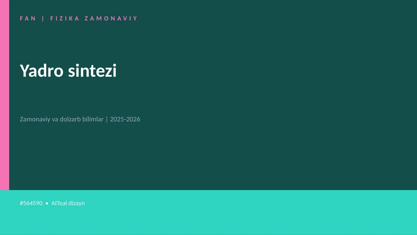 Yadro sintezi 1