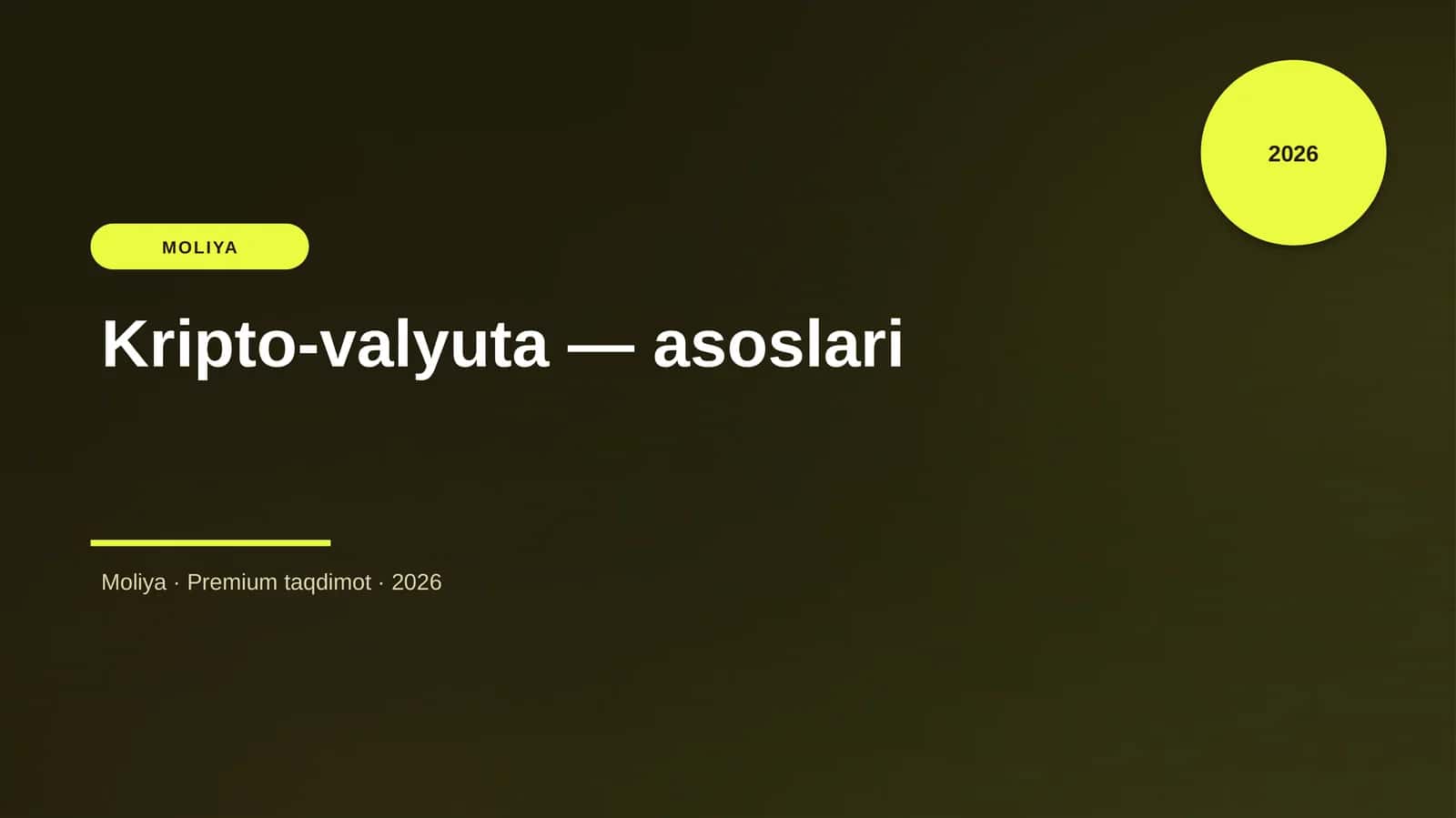 Kripto-valyuta — asoslari 1