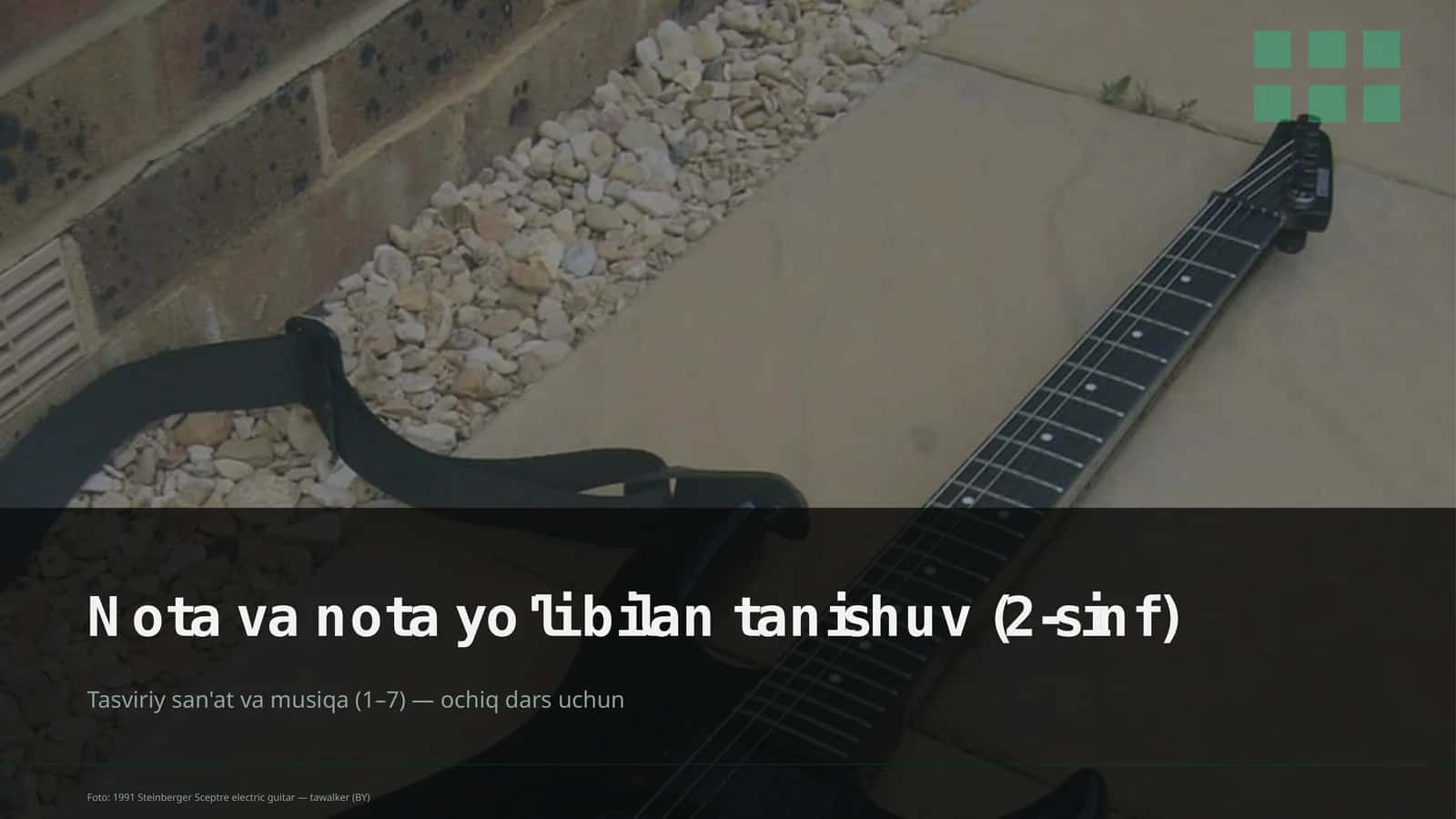 Tasviriy san'at va musiqa (1–7) — ochiq dars uchun 1