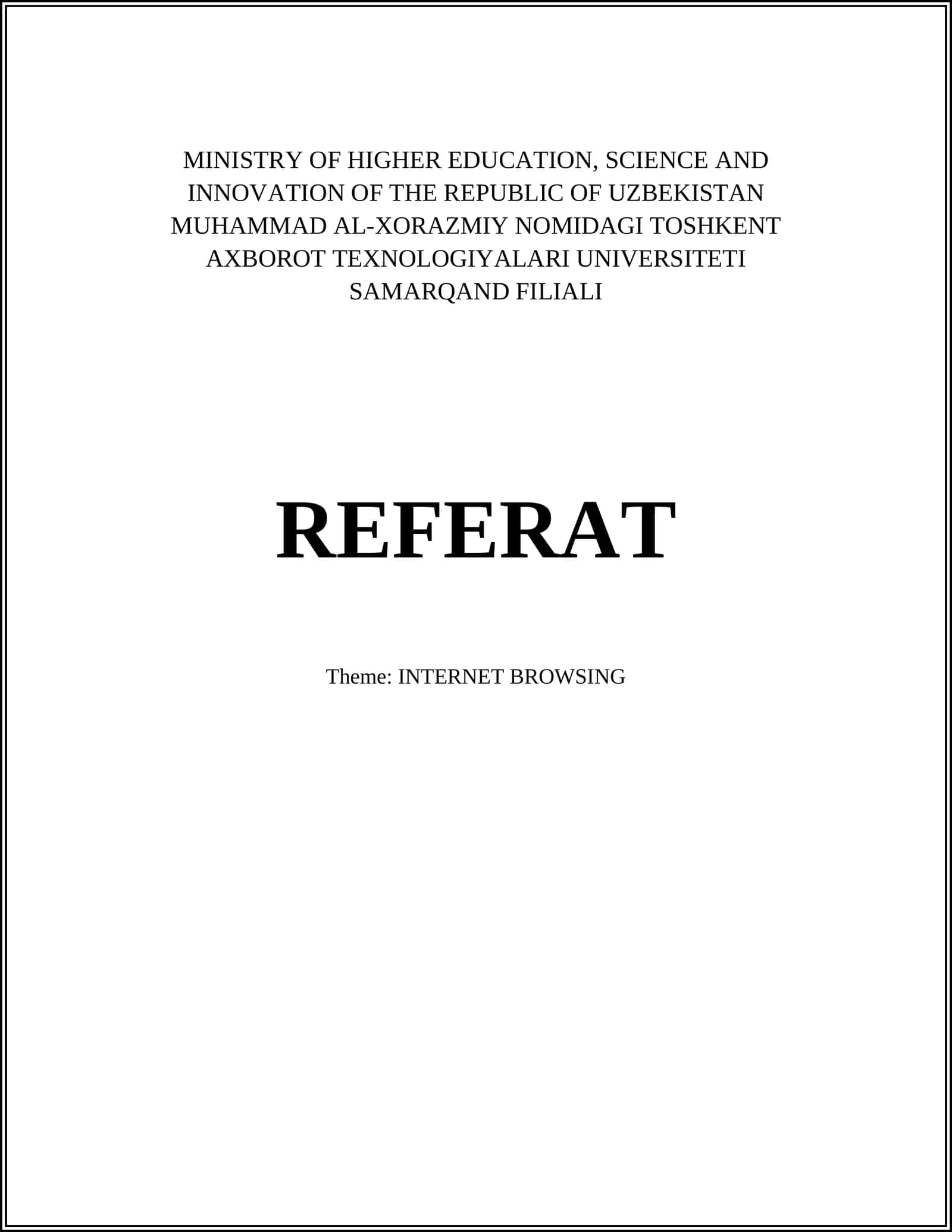 INTERNET BROWSING 1
