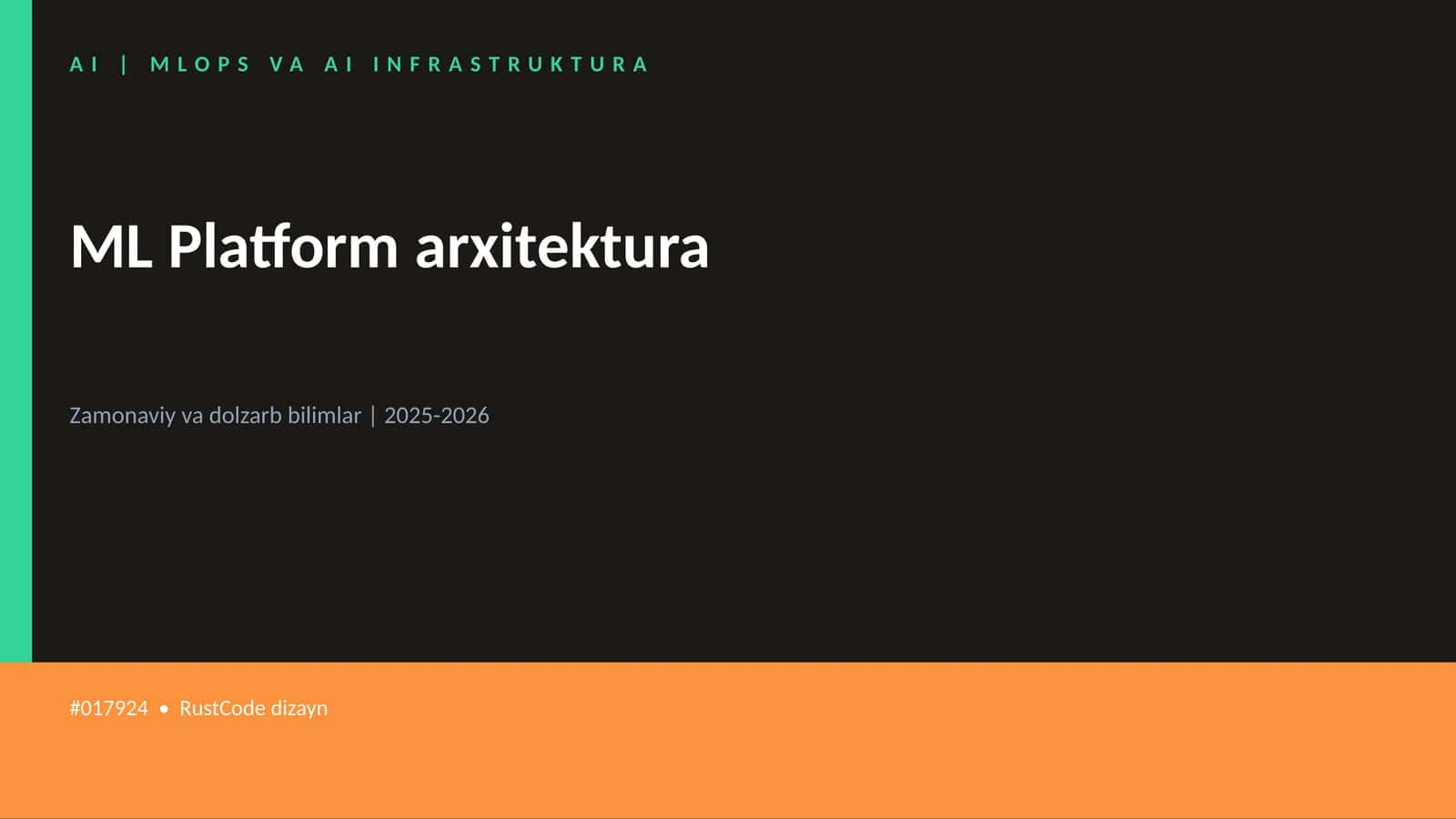 ML Platform arxitektura 1