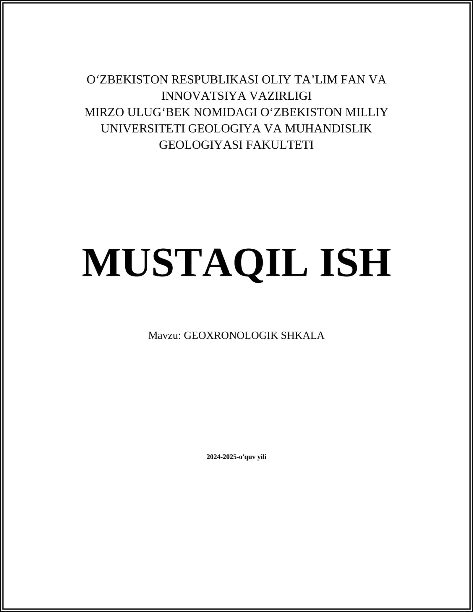 Geoxronologik Shkala 1