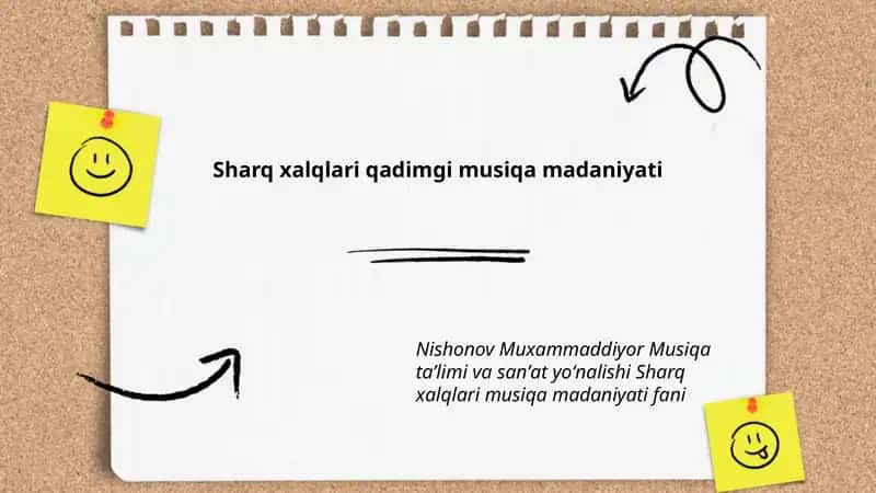 Sharq xalqlari qadimgi musiqa madaniyati 1