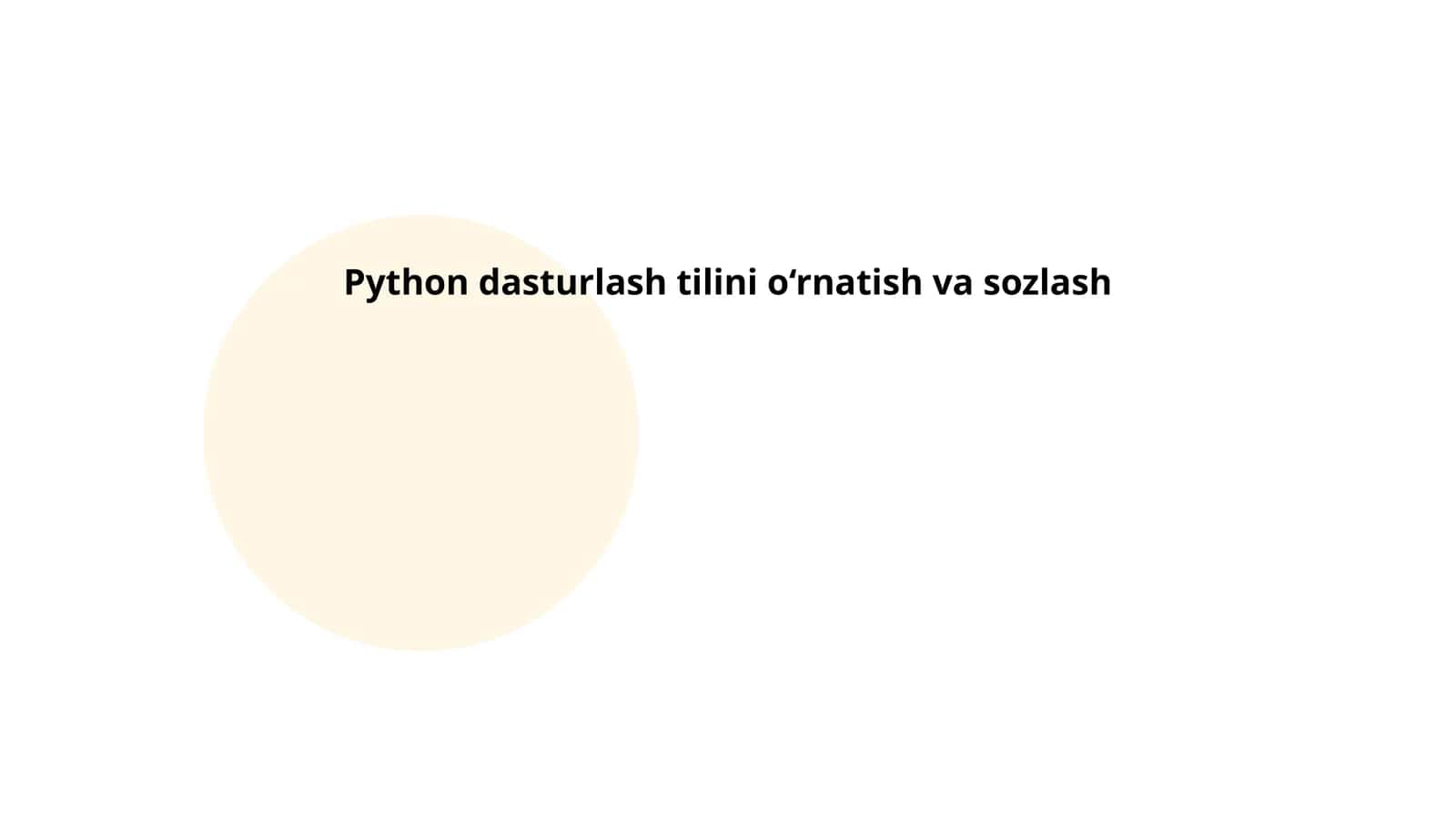 Python dasturlash tilini o‘rnatish va sozlash 1