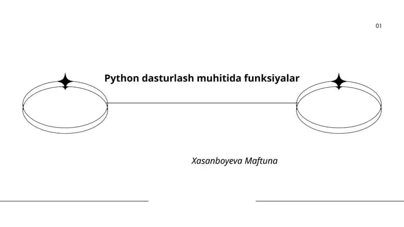 Python dasturlash muhitida funksiyalar 1
