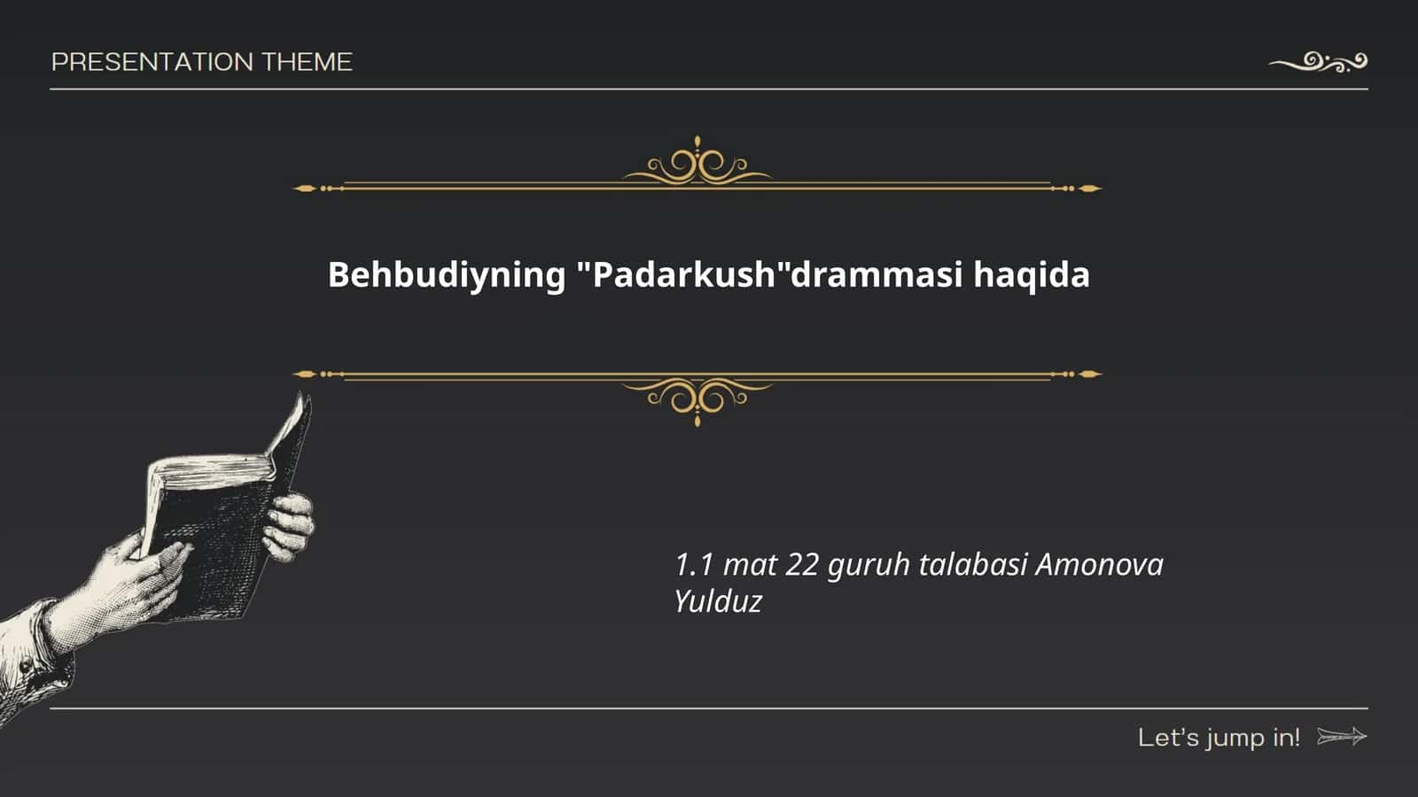 "Padarkush" drammasi 1