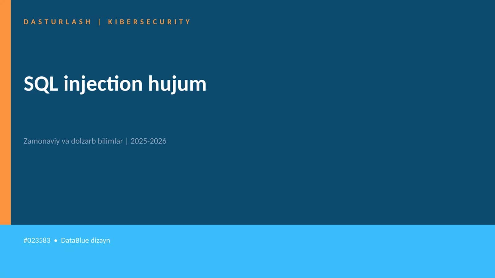 SQL injection hujum 1