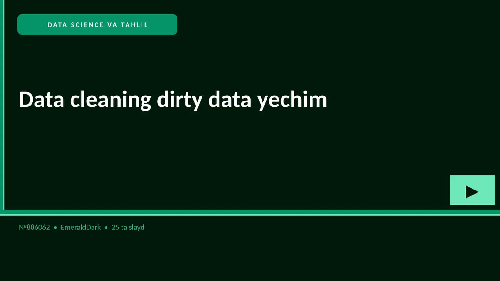 Data cleaning dirty data yechim 1