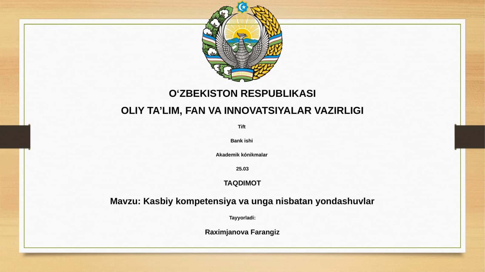 Kasbiy kompetentlikning mohiyati va turlari 1