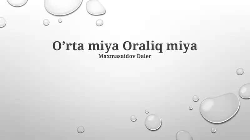 O'rta miya Oraliq miya 1