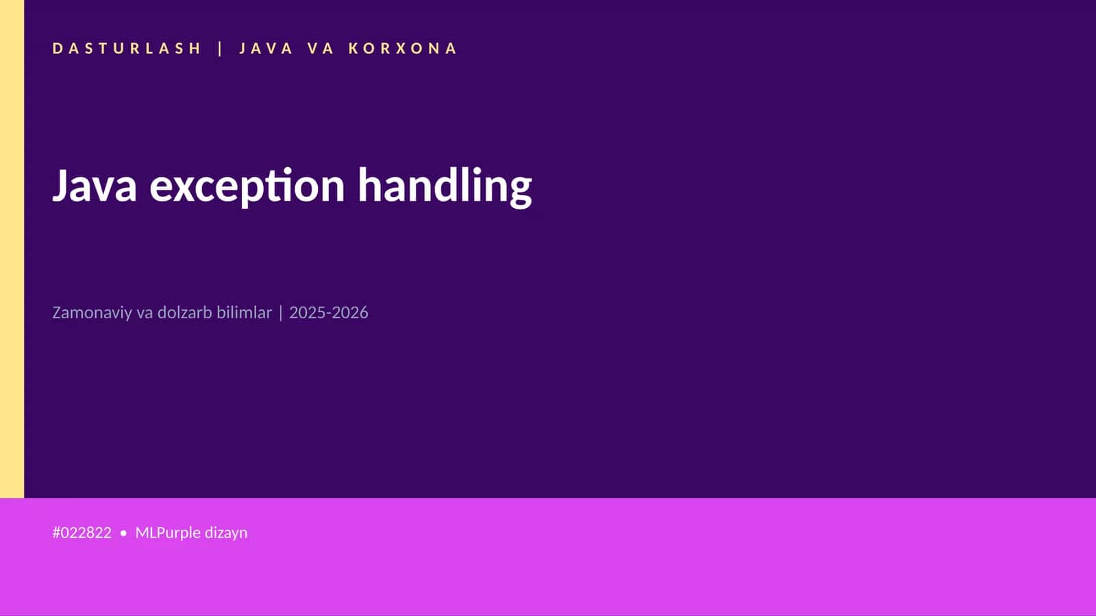 Java exception handling 1