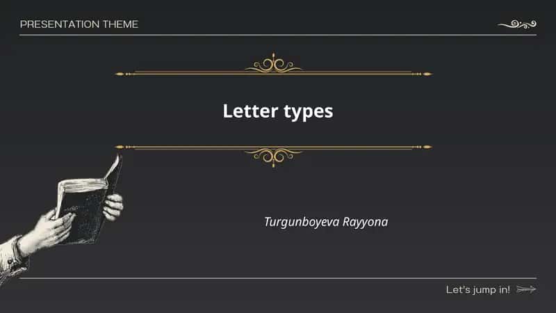 Letter types 1