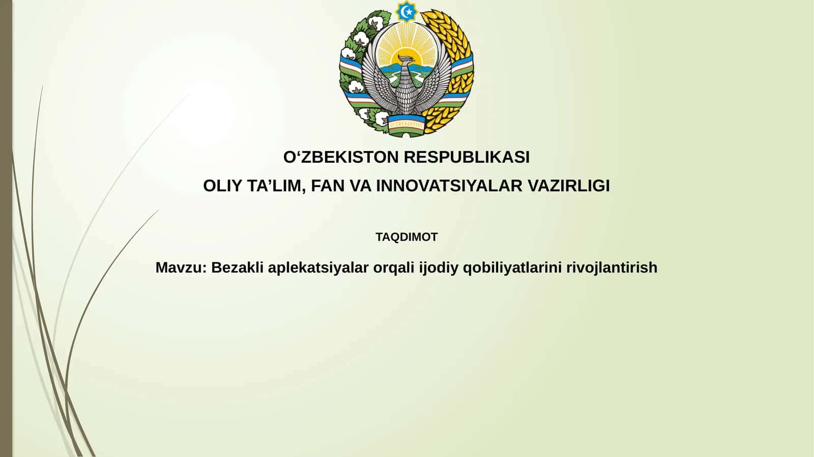 Bezakli aplekatsiyalar orqali ijodiy qobiliyatlarini rivojlantirish 1