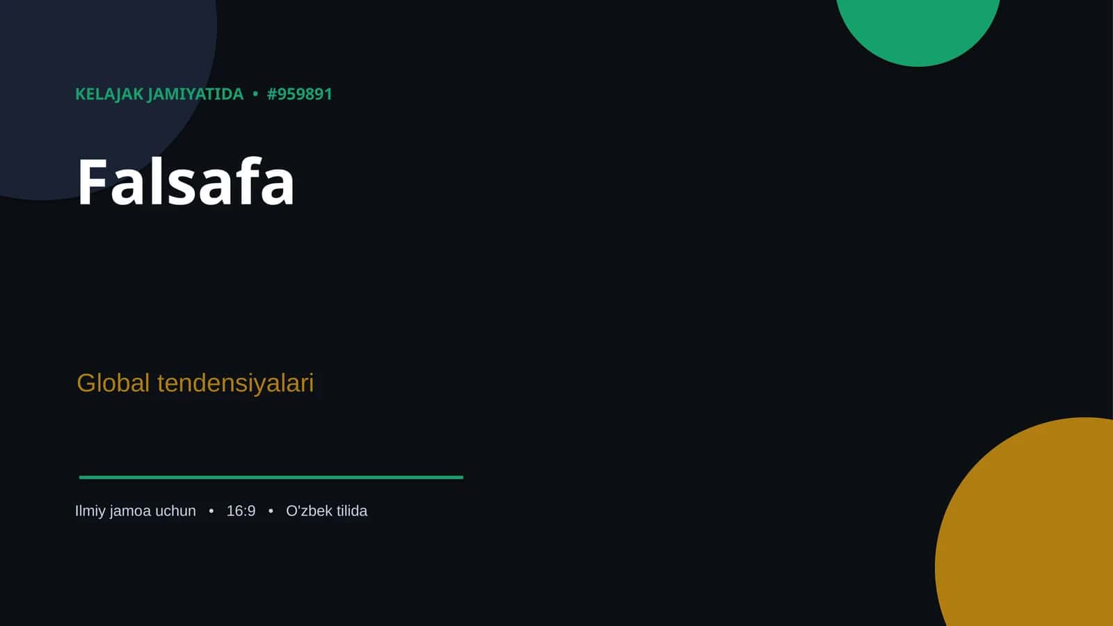 KELAJAK JAMIYATIDA • #959891 1
