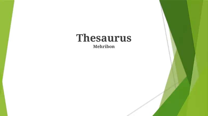 Thesaurus 1