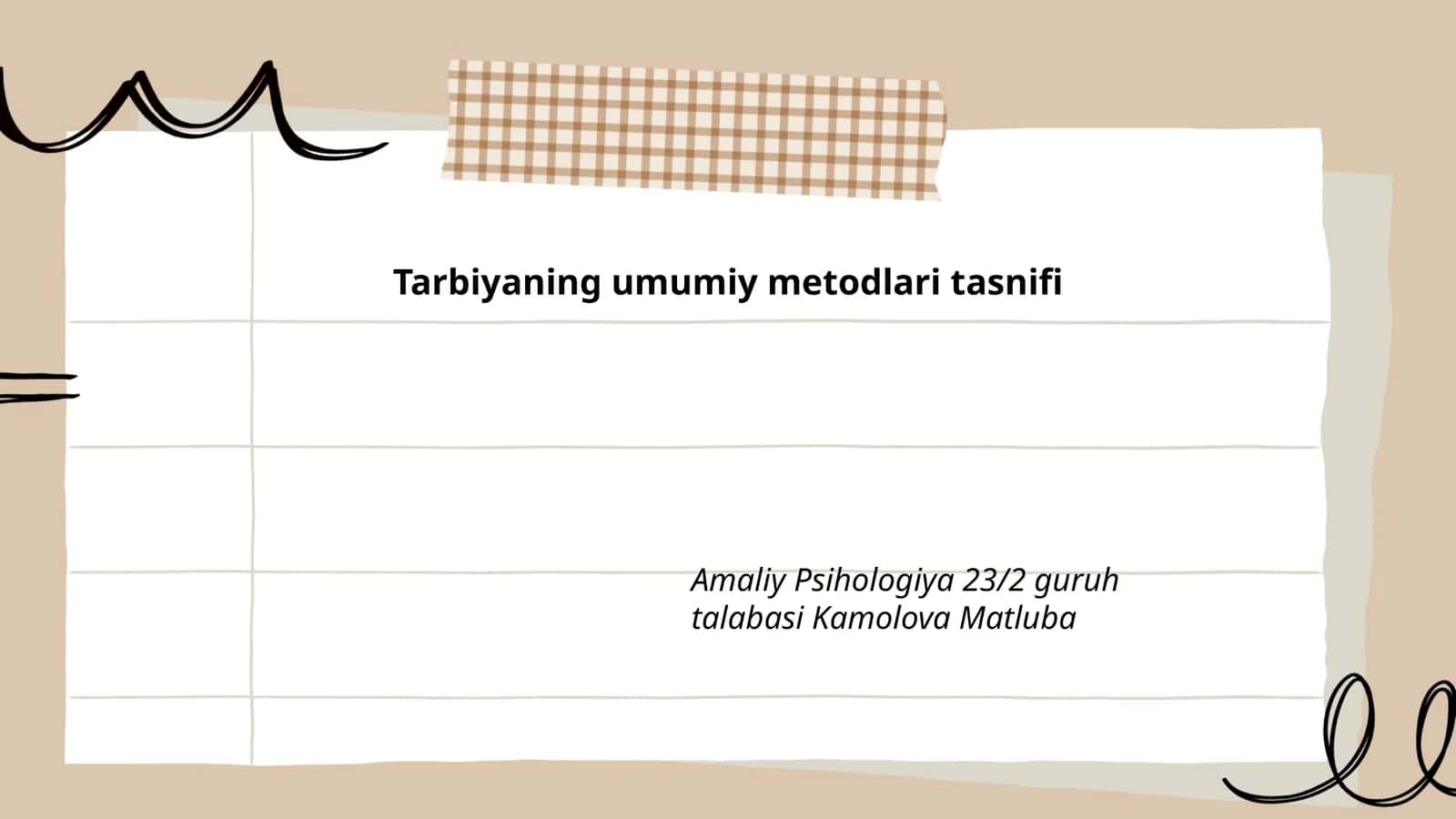 Tarbiyaning umumiy metodlari tasnifi 1