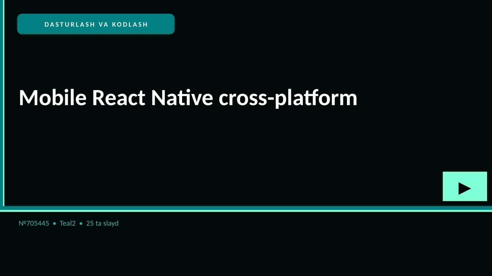 Mobile React Native cross-platform 1
