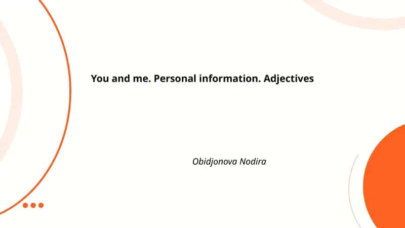 Personal Information 1